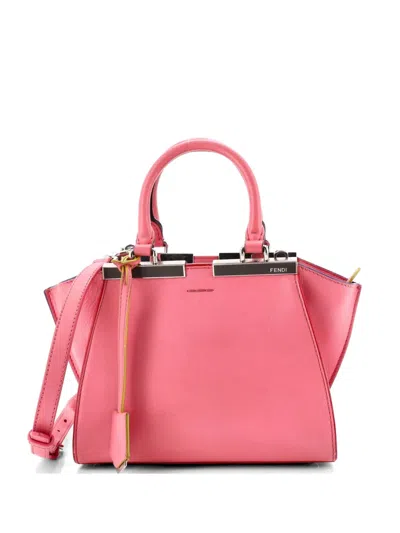 Pre-owned Fendi 3jours Bag Leather Mini Crossbody Bag In Pink