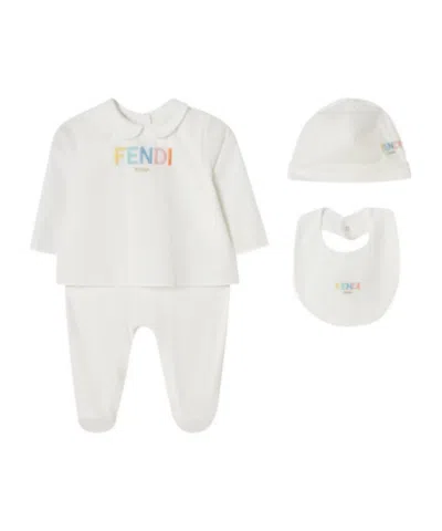 Fendi 4-piece Baby Set In White