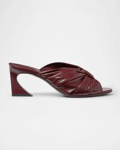 Fendi 55mm Arco Leather Slide Sandals In Multi