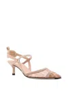 Fendi Colibri Lite Slingback In Pink Ff Mesh Women In Pink