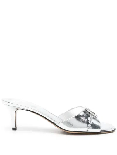 Fendi 55mm Ffold Mules In Silver