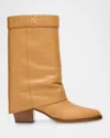 Fendi 55mm Minerva Leather Trompe L'oeil Pant Booties In Multi