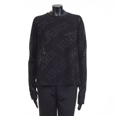 Pre-owned Fendi $625 Black Long Sleeve Shirt