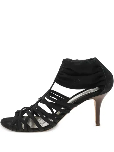 Pre-owned Fendi 75mm Suede Strappy Sandals