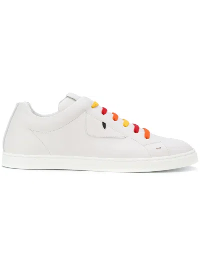 Pre-owned Fendi $800 Men's Shoes Fashion Sneakers Lace Up Мужская 男鞋 紳士靴 100%aut Ci7 In White