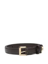 Fendi Forever Leather Slim Belt With Metal Tip Accessories In Burgundy