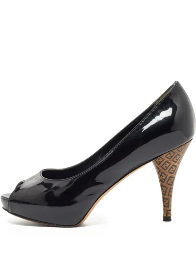 Pre-owned Fendi 90mm Patent Pumps