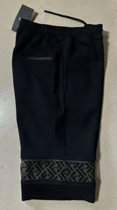 Pre-owned Fendi $920  Men Drawstring Short Pants Black 32 Us/48 Eu Italy