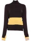 Fendi Woman Turtleneck Dark Purple Size 8 Wool, Polyamide, Polyurethane, Viscose, Polyester