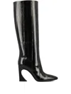 Fendi 95mm Arco Panelled Knee-high Boots In Black