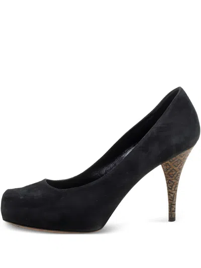 Pre-owned Fendi 95mm Ff-motif Pumps