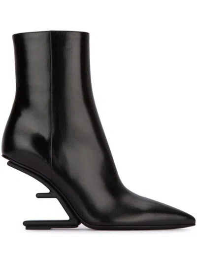 FENDI 95MM SCULPTED-HEEL BOOTS