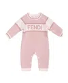 Fendi A Jumpsuit With A Logo In Pink