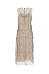 Fendi Abito In Pizzo Bianco In Neutral