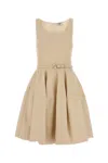 Fendi Abito Wool Silk In Metallic