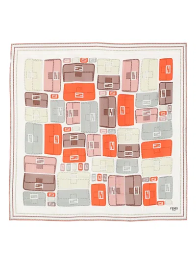 FENDI ABSTRACT-PATTERN SCARF