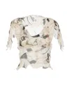 Fendi Abstract-print Silk Blouse In White