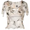 Fendi Abstract Printed Chiffon Top