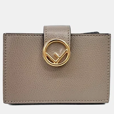Pre-owned Fendi Accordion Card Wallet In Brown