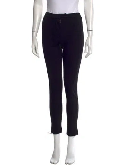 Pre-owned Fendi Acetate Straight Leg Pants In Black