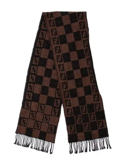 Pre-owned Fendi Acrylic Vintage Scarf In Multi