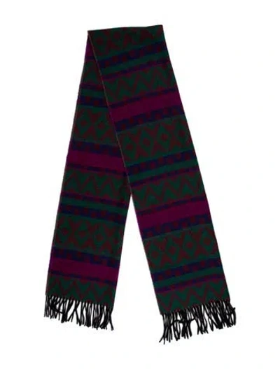 Pre-owned Fendi Acrylic Vintage Scarf In Purple