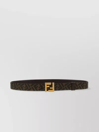 Fendi Adjustable Fit Reversible Belt In Black