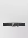 Fendi Adjustable Reversible Ff Patterned Belt In Black