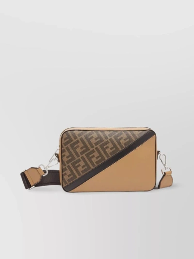 Fendi Adjustable Strap Compact Cross-body Bag In Neutral