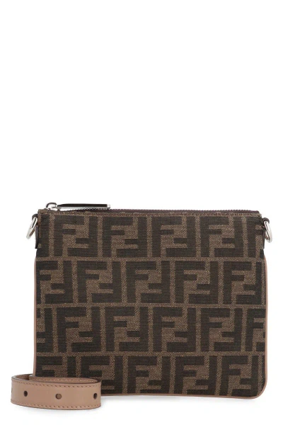 Fendi After Bag Mini Ff Phone Holder In Brown