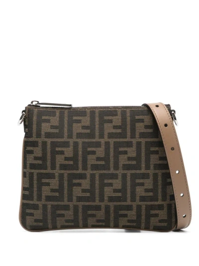 Fendi After Bag Mini Ff Pouch In Brown