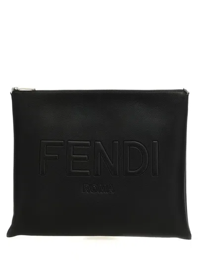 Fendi 'after  Roma' Shoulder Bag In Black