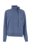 Fendi Modern Wool Blend Sweater With Unique Neckline