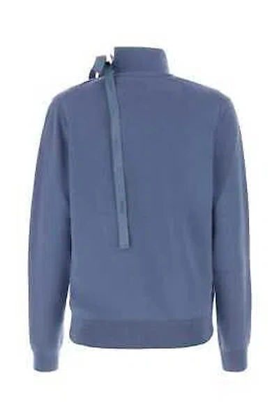 Pre-owned Fendi Air Force Blue Stretch Wool Blend Sweater In Perfect