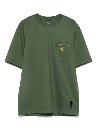 Fendi Air Force T-shirt In Green