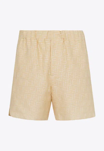 FENDI ALL-OVER FF-JACQUARD SHORTS