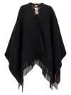 Fendi All Over Ff Reversibile Cape Capes Multicolor In Black