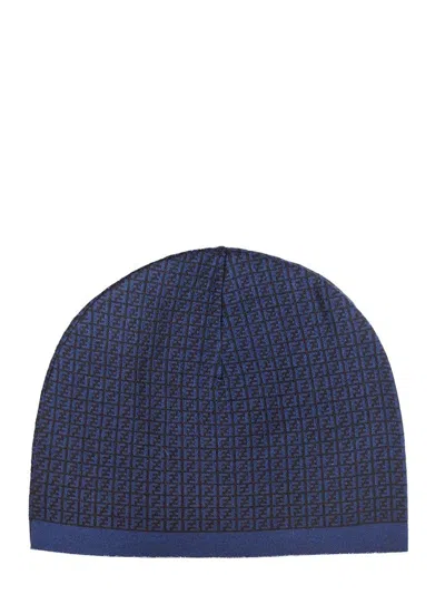 FENDI ALLOVER FF MOTIF BEANIE