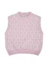 Fendi Allover Pattern Knit Top In Pink