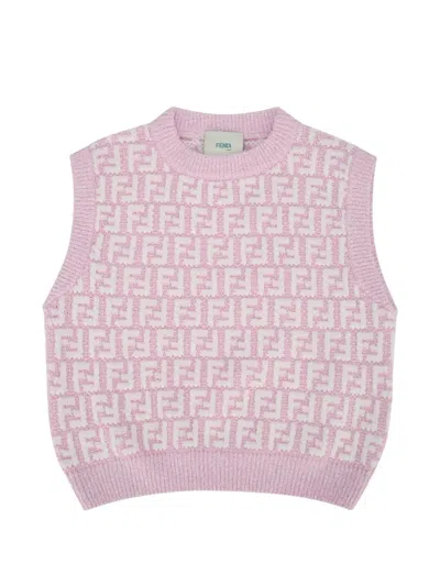 FENDI ALLOVER PATTERN KNIT TOP