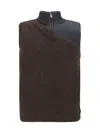 Fendi Paneled Wool Sleeveless Sweater Vest In Cordovan/peltro