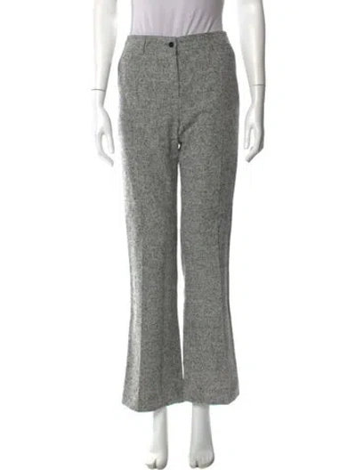 Pre-owned Fendi Alpaca Wide Leg Pants In Black