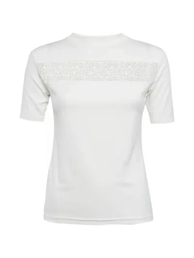 Pre-owned Fendi Alphabet-motif T-shirt In White
