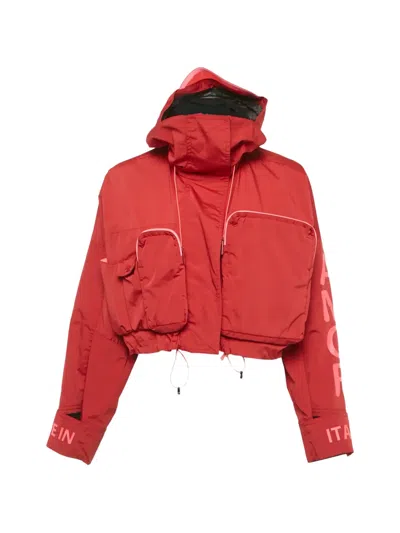 Pre-owned Fendi Amor Hooded Jacket In Red