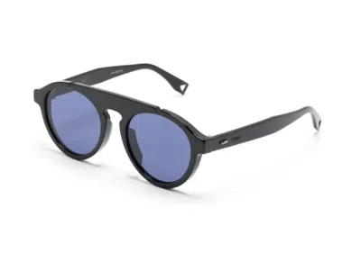 Pre-owned Fendi Angle Blue Round Men's Sunglasses Ffm0013/s 807 52