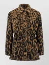 Fendi Animalier Jacket Coats And Trench Coats Beige In Brown