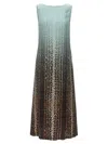 Fendi Silk Midi Dress With Gradient Design
