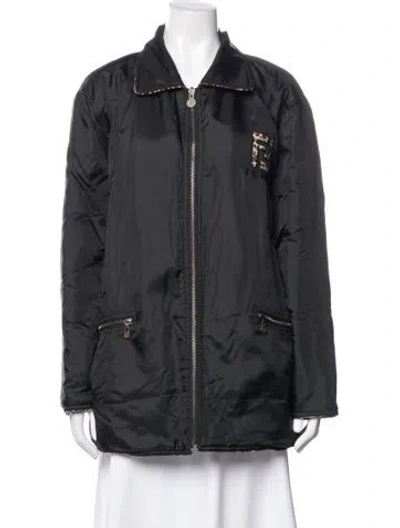 Pre-owned Fendi Animal Print Jacket In Gray