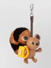Fendi Animal Shape Mink Fur Keychain Charm In Multi