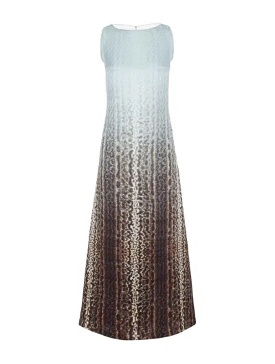 FENDI ANIMALIER SILK DRESS